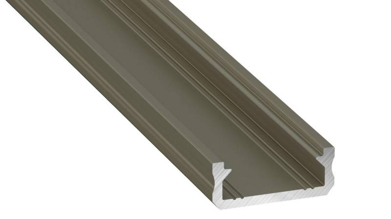 COFI 1453 Rahmenprofil LED Aluminium Profil Leiste mit Endkappe, Halterung und Abdeckung, 1m von COFI 1453