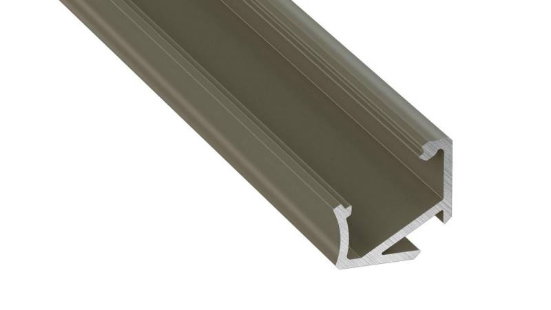 COFI 1453 Rahmenprofil LED Aluminium Profil Leiste mit Endkappe, Halterung und Abdeckung, 1m von COFI 1453
