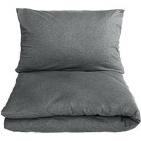 Cofi 1453 - Bettwäsche 100% Baumwolle Jersey – Ganzjahresbettwäsche, einfarbiges Design & wendbar 135 x 200 cm von COFI 1453