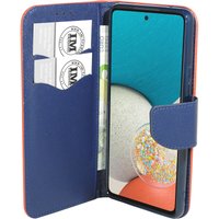 Buch Tasche Fancy kompatibel mit samsung galaxy A53 5G Handy Hülle Etui Brieftasche Schutzhülle mit Standfunktion, Kartenfach Rot-Blau - Schwarz von COFI 1453