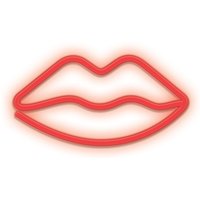 Cofi 1453 - Neon led Zeichen Licht Batterie / usb led Licht Home Leuchtschild Nachtlicht Lips- Rot von COFI 1453