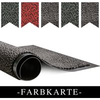 Cofi 1453 - Schmutzfangmatte waschbare & leistungsstarke Fußmatte Sauberlaufmatte mit Rutschfester Rückseite Türmatte 40x60cm Beige-Schwarz von COFI 1453