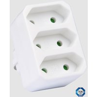 Cofi 1453 - heitech 3 Fach Steckdosenadapter dreifachsteckdose ohne Schalter Adapterstecker Kindersicherung von COFI 1453