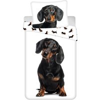 Dachshund Baumwoll-Bettwäsche für Kinder inkl. Kissen Dachshund Baumwoll-Bettwäsche für Kinder inkl. Kissen von COFI 1453