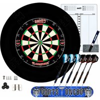 Dartscheibe Steeldart, Profi mit 6 Dartpfeile Metallspitze, Schutzring Eva Dartboard Surround Dartscheibe Steeldart, Profi mit 6 Dartpfeile Metallspitze, Schutzring Eva Dartboard Surround von COFI 1453