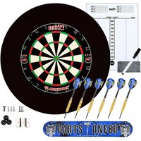 Dartscheibe mit Pfeilen, Steeldartscheibe aus Sisal mit Dartboard+PU-Set Schwarz Dartscheibe mit Pfeilen, Steeldartscheibe aus Sisal mit Dartboard+PU-Set Schwarz von COFI 1453