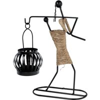 Cofi 1453 - Dekorativer kleiner Kerzenständer aus Metall art deco Afrika Modell c von COFI 1453