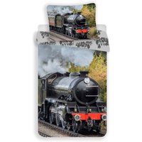 Kinder Bettwäsche Set Dampflok Motiv 140x200 cm von COFI 1453