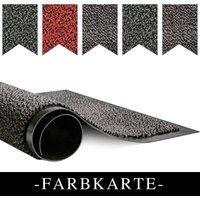 Cofi 1453 - Schmutzfangmatte waschbare & leistungsstarke Fußmatte Sauberlaufmatte mit Rutschfester Rückseite Türmatte 90x120cm Anthrazit-Schwarz von COFI 1453