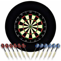 Sisal/Borsten-Dartscheibe mit Stapelfreiem Bullseye, 18 g Stahlspitzen-Dartset Sisal/Borsten-Dartscheibe mit Stapelfreiem Bullseye, 18 g Stahlspitzen-Dartset von COFI 1453