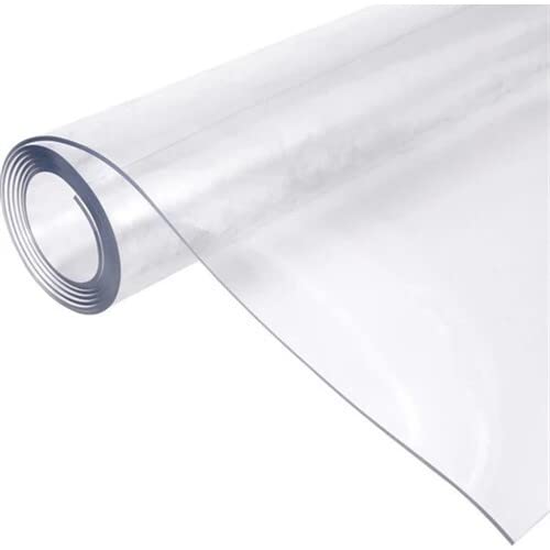 Tischfolie 1.7mm Tischdecke 80 cm 170 cm Schutzfolie Tischschutz Tischmatte PVC transparent klar abwaschbar von COFI 1453