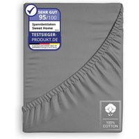 Weiches Jersey Spannbettlaken 180x200 cm – Anthrazit von COFI 1453