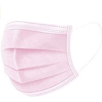 100x Schutzmaske Mundschutz Einweg Maske Gesichtsmaske 3 Lagig Vliesstoff Pink von COFI 1453