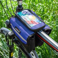 Cofi 1453 - cofi1453® Fahrradtasche mit Handytasche Wasserdicht Universal Gepäcktasche Radtasche Rahmentasche Handyhalterung Blau von COFI 1453