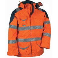 4 in 1 Winter-Warnschutzjacke wind- und wasserdicht bis -49 °c orange 54 - Orange von COFRA