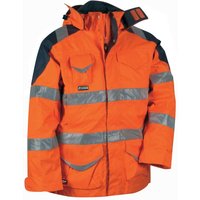 Cofra - 4 in 1 Winter-Warnschutzjacke wind- und wasserdicht bis -49 °c orange 54 - Orange von COFRA