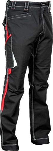 48205 Arbeitshose Modell Montijo, Kollektion Ergowear von Cofra, schwarz/rot (50) von COFRA