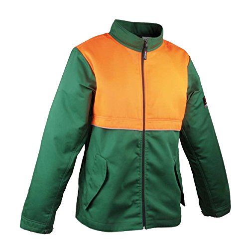 Cofra V490-0-08.Z/6 Arbeitsjacke "Saw Brake", Grün/Orange, XXL von COFRA