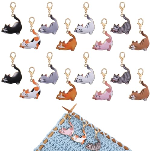 COGCHARGER 16 Stück Maschenmarkierer In Katzenform Emaille Legierung Abnehmbare Häkel Strickmarkierer Mit Karabinerverschluss Anhängern Zum Nähen Stricken Weben Zubehör DIY Handwerk COGCHARGER 16 Stück Maschenmarkierer In Katzenform Emaille Legierung Abnehmbare Häkel Strickmarkierer Mit Karabinerverschluss Anhängern Zum Nähen Stricken Weben Zubehör DIY Handwerk von COGCHARGER