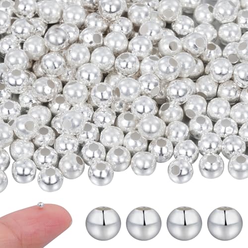 COGCHARGER 200 Stück 2mm 925 Sterling Silber Perlen Sterling Silber Spacer Perlen Glatte Runde Silberperlen Zur Schmuckherstellung COGCHARGER 200 Stück 2mm 925 Sterling Silber Perlen Sterling Silber Spacer Perlen Glatte Runde Silberperlen Zur Schmuckherstellung von COGCHARGER