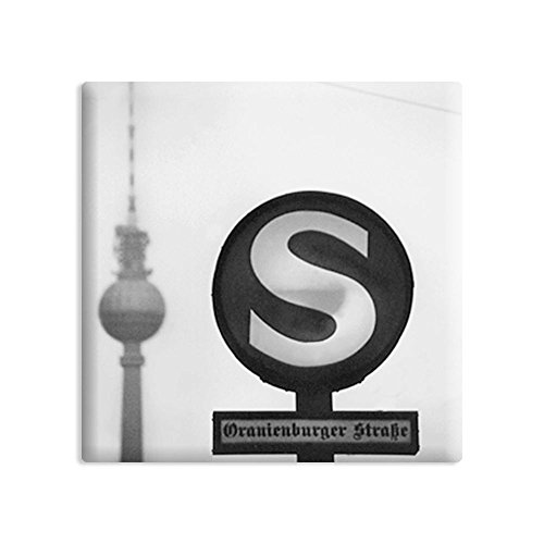 Deko-Magnet - 10 x 10 cm - Architektur Motiv: S-Bahn Berlin von COGNOSCO