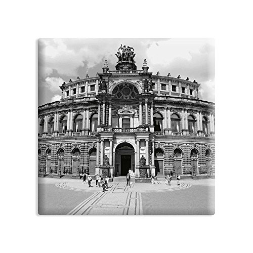 Kühlschrankmagnet Dresden - 5 x 5 cm - Magnet mit Fotokunst-Motiv: Semper-Oper von COGNOSCO