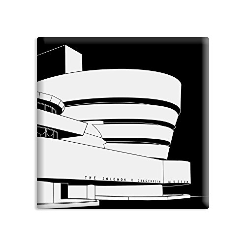 Deko-Magnet - 10 x 10 cm - Architektur Motiv: New York, Guggenheim-Museum von COGNOSCO