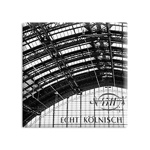 Kühlschrankmagnet Köln - 5 x 5 cm - Magnet mit Fotokunst-Motiv: Hauptbahnhof von COGNOSCO