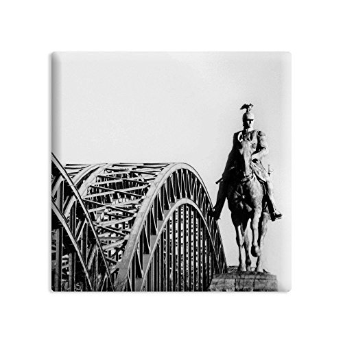 Kühlschrankmagnet Köln - 5 x 5 cm - Magnet mit Fotokunst-Motiv: Hohenzollernbrücke von COGNOSCO