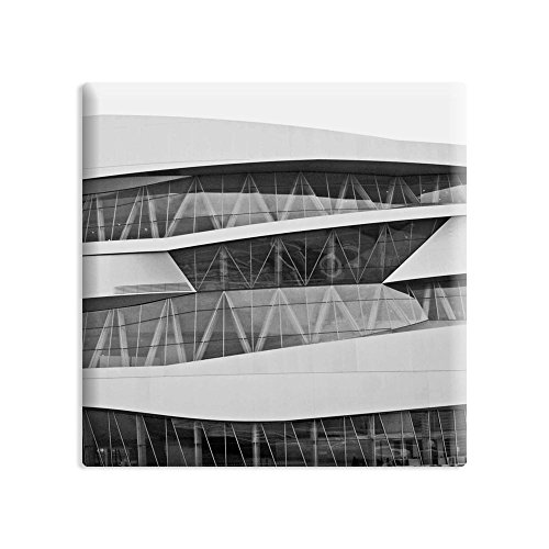 Kühlschrankmagnet Stuttgart - 5 x 5 cm - Magnet mit Fotokunst-Motiv: Mercedes Museum von COGNOSCO