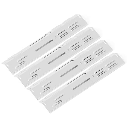 COGRICHBF Universal Edelstahl Brennerabdeckung für Landmann Triton, die meisten Gasgrill, Einstellbare 29 bis 43cm Heizplatte für Charbroil, Landmann, Enders, Taino, Barbecook, Proficook, 3 Stück von COGRICHBF