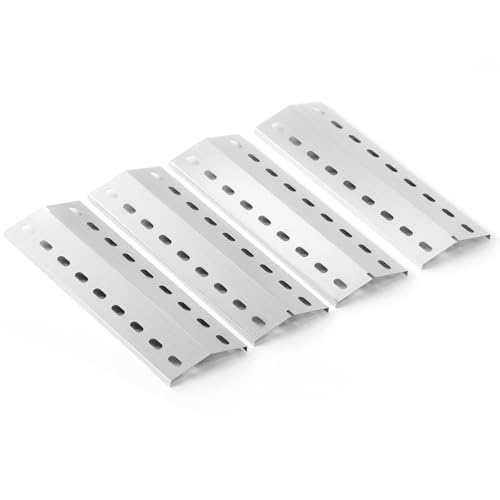 Edelstahl Flammenabdeckung Ersatzteile für Napoleons Rogue 2, Tepro Richfield, 41 x 14cm Universal Brennerabdeckung für Allgrill Modell CBD-410BYB, Mayer Barbecue, Coobinox, Buffalo Grill, 4 Stück von COGRICHBF