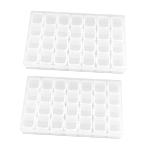 COHEALI 2 Stück Fächer Aufbewahrungsbox Transparent Langlebiger Kompakt und Leicht mit Mini fächern für Schmuck und Diamantmalerei Praktische Sortierbox für Einfache Organisation COHEALI 2 Stück Fächer Aufbewahrungsbox Transparent Langlebiger Kompakt und Leicht mit Mini fächern für Schmuck und Diamantmalerei Praktische Sortierbox für Einfache Organisation von COHEALI