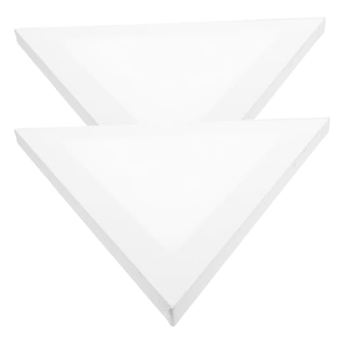 COHEALI 2 Stücke Dreieckige Malpappe Weiß Irreguläres Ölmalerei Panel Acryl Zeichnung Leinwandrahmen für Künstler Schüler DIY Kunst von COHEALI