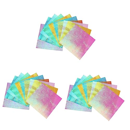 COHEALI 300 STK Origami-Quadrat Schillerndes Bastelpapier Glitzerndes Quadratisches Faltpapier Zum Basteln Kran Sterne Flugzeuge Kunsthandwerk Papier Japanisch Duschtasche Kraftpapier Kind von COHEALI