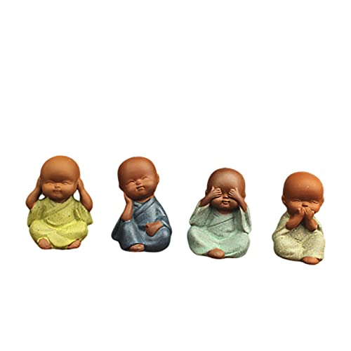 COHEALI 4stücke Kleine Deko Zen Figur Mikro Landschafts Ornament Skulptur Kunsthandwerk Geschenke Gemischter Stil von COHEALI