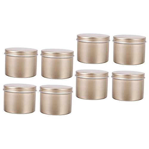 COHEALI 8 Stk Kerzenglas Kerzendosen 8 Oz Kerze Dose Kerzendosen Aus Metall Zinn Herstellen Behälter Zur Kerzenherstellung Runder Tee Blechdosen Mit Deckel Alu-box Aluminiumlegierung von COHEALI