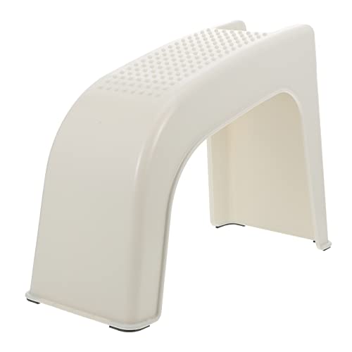 COHEALI Badezimmer Pediküre Hocker Ständer rutschfest Stabile Duschhocker Dusche Fußstütze für Rasur Beine (Weiß) von COHEALI