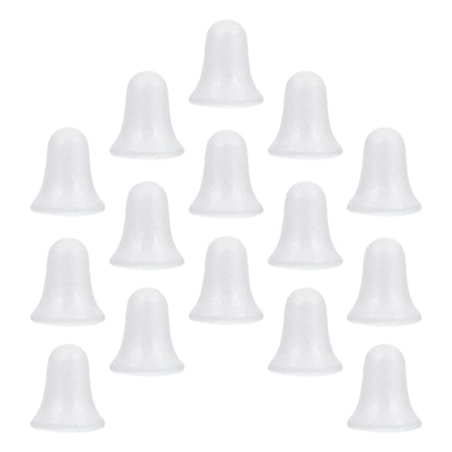 COHEALI Glocken Basteln 15 Stücke Weihnachtsschaum Ornamente Weiß Handwerk Schaum Weihnachtsbaum Glocke Hängende Dekorationen Handwerk Schaum Glocke Formen Weiße Styropor Schaumkugel von COHEALI