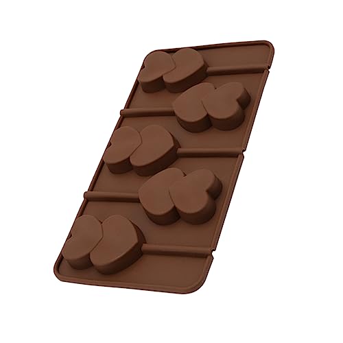 COHEALI Lutscher Silikonform Herz Schokoladenform Bonbonformen Lutscher-sauger-form Süßigkeiten-gummi-form Herz-lutscher-formen Pralinenform Silikonformen Für Seife Süssigkeit Einstellen von COHEALI
