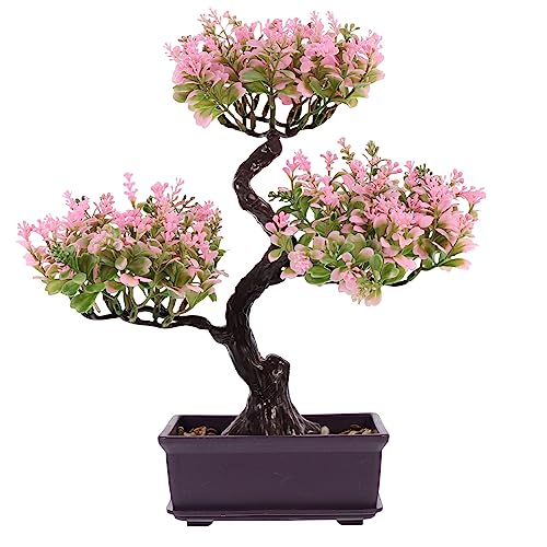 COHEALI Künstliche Bonsai Pflanze Im Topf Realistische Kunstpflanze Für Wohnzimmer Büro Und Küche Pflegeleichte Deko Ohne Wartung Für Pflanzenliebhaber von COHEALI
