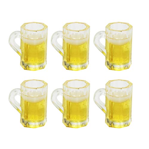 COHEALI Mini-Bierglas, 20 Stück, künstliche Biergläser, Mini-Szene, Flaschen, Bierbecher, Modelle, Miniatur-Dekoration, Trinkbecher von COHEALI