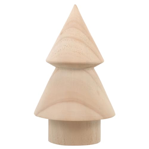 COHEALI Mini Holz Weihnachtsbaum Deko Weihnachten Holzfiguren zum Bemalen Basteln DIY Figurenkegel Weihnachtsdeko Kleiner Tannenbaum Christbaum Dekofigur Miniatur Ornamente Kinder Bastelset von COHEALI