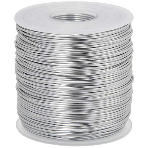 CoiTek 18 Gauge (1 mm) Aluminium-Basteldraht, 100 m, biegbarer Aluminiumdraht zum Basteln, Draht, weicher Metall, Bastelarbeit, Kunstdraht, Silber, 18 Gauge von COITEK