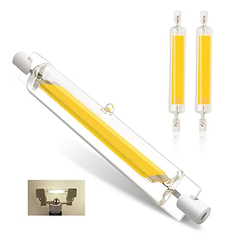 R7S LED Lampen 118mm, 10W Birne, Natürliches Weiß 4500K, 1000LM, ersatz für 100W Halogenstäbe, R7S Doppelsockel Linear Leuchtmittel, 360° Abstrahlwinkel Deckenfluter, 2er Pack von COITROZR