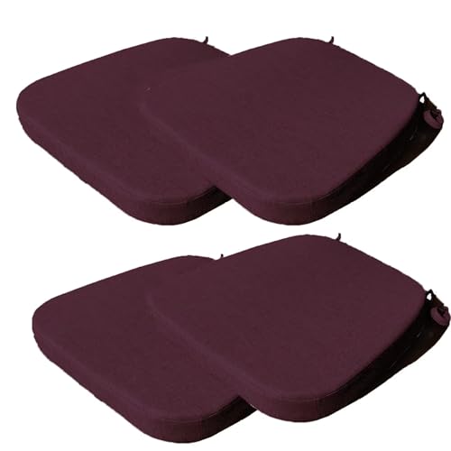 COITROZR 4er Set Stuhlkissen 43x42 cm Sitzkissen Stuhl mit Bändern und Abnehmbarem Bezug, 3 cm Dickes Sitzpolster Stuhlpolster Stuhlauflage für Stühle | Indoor/Outdoor | Sitzkissen Stuhlkissen COITROZR 4er Set Stuhlkissen 43x42 cm Sitzkissen Stuhl mit Bändern und Abnehmbarem Bezug, 3 cm Dickes Sitzpolster Stuhlpolster Stuhlauflage für Stühle | Indoor/Outdoor | Sitzkissen Stuhlkissen von COITROZR