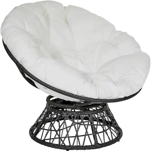 COITROZR Hängesessel Kissen 70 cm Outdoor - Stuhlkissen Papasansessel Sitzkissen Gartenmöbel Polster Hängekorb Sitzpolster Dicke Sitzauflagen für Rattanmöbel und Gartenstuhl Rund Papasansessel Kissen von COITROZR