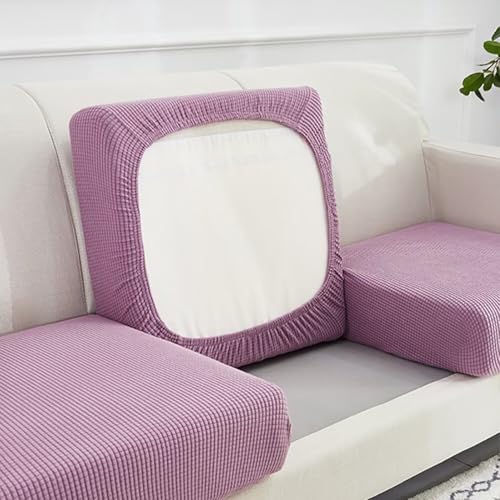 COITROZR Sofa Sitzkissenbezug, Hochelastischer Kissenbezüge, Sofa Sitzbezug Ersatzbezüge rutschfest und Weich, Sofabezug Couchbezug, Sofa Überzug Sitzkissen Bezüge (Purpur Rosa,1-Sitzer) von COITROZR