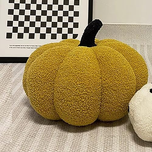 Kürbis Kissen, 3D Plüsch Kürbis Kissen, Kürbis Halloween Kissen, Herbst Kissen Kürbis Deko mit Füllung, Pumpkin Pillow, Dekokissen Kürbis Kopfkissen Kissen von COITROZR