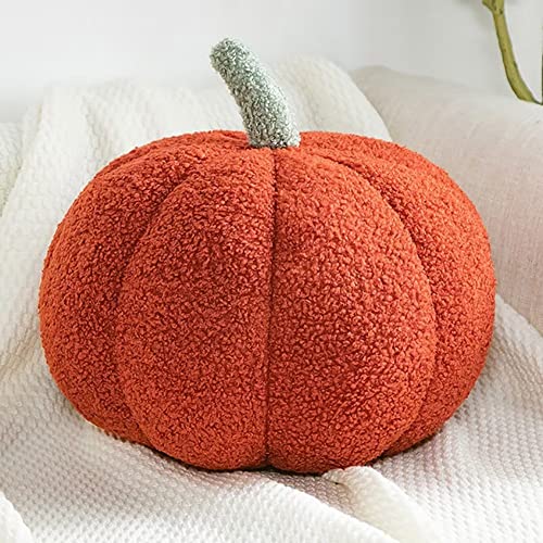 Kürbiskissen, Plüsch Kürbis Kissen, Kürbis Halloween Kissen, Herbst Kissen Kürbis Deko mit Füllung, Pumpkin Pillow, Herbstdeko Kürbis, Bodenkissen Couchkissen von COITROZR